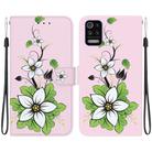 For LG K52 / K62 / Q52 Crystal Texture Colored Drawing Leather Phone Case(Lily) - 1