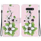 For LG Stylo 6 / K71 Crystal Texture Colored Drawing Leather Phone Case(Lily) - 1