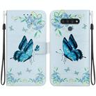 For LG Stylo 6 / K71 Crystal Texture Colored Drawing Leather Phone Case(Blue Pansies) - 1