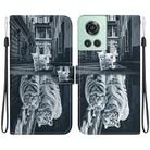 For OnePlus 10R / Ace Crystal Texture Colored Drawing Leather Phone Case(Cat Tiger Reflection) - 1