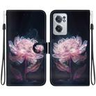 For OnePlus Nord CE 2 5G Crystal Texture Colored Drawing Leather Phone Case(Purple Peony) - 1