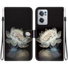 For OnePlus Nord CE 2 5G Crystal Texture Colored Drawing Leather Phone Case(Crystal Peony) - 1