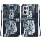 For OnePlus Nord CE 2 5G Crystal Texture Colored Drawing Leather Phone Case(Cat Tiger Reflection) - 1