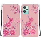 For OnePlus Nord CE 2 Lite 5G Crystal Texture Colored Drawing Leather Phone Case(Cherry Blossoms) - 1