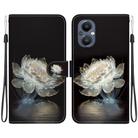 For OnePlus Nord N20 5G Crystal Texture Colored Drawing Leather Phone Case(Crystal Peony) - 1