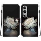 For OnePlus Nord CE4 5G Crystal Texture Colored Drawing Leather Phone Case(Crystal Peony) - 1