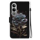 For OnePlus Nord CE4 5G Crystal Texture Colored Drawing Leather Phone Case(Black Rose) - 3