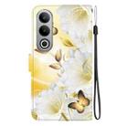 For OnePlus Nord CE4 5G Crystal Texture Colored Drawing Leather Phone Case(Gold Butterfly Epiphyllum) - 3