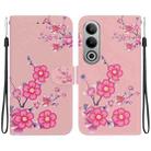 For OnePlus Nord CE4 5G Crystal Texture Colored Drawing Leather Phone Case(Cherry Blossoms) - 1