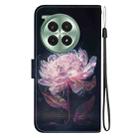 For OnePlus Ace 3 Pro Crystal Texture Colored Drawing Leather Phone Case(Purple Peony) - 3