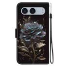 For OnePlus Nord 4 Crystal Texture Colored Drawing Leather Phone Case(Black Rose) - 3