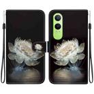 For OnePlus Nord CE4 Lite Crystal Texture Colored Drawing Leather Phone Case(Crystal Peony) - 1