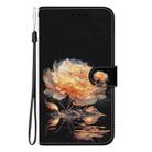 For OnePlus 13 Crystal Texture Colored Drawing Leather Phone Case(Gold Peony) - 2