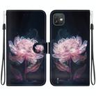 For Wiko Y82 Crystal Texture Colored Drawing Leather Phone Case(Purple Peony) - 1