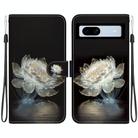 For Google Pixel 7a Crystal Texture Colored Drawing Leather Phone Case(Crystal Peony) - 1