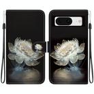 For Google Pixel 8 Crystal Texture Colored Drawing Leather Phone Case(Crystal Peony) - 1