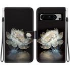 For Google Pixel 8 Pro Crystal Texture Colored Drawing Leather Phone Case(Crystal Peony) - 1