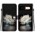 For Google Pixel 8a Crystal Texture Colored Drawing Leather Phone Case(Crystal Peony) - 1