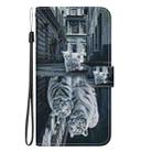 For Google Pixel 9a Crystal Texture Colored Drawing Leather Phone Case(Cat Tiger Reflection) - 2