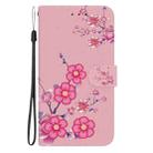 For Google Pixel 9a Crystal Texture Colored Drawing Leather Phone Case(Cherry Blossoms) - 2