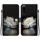For Sony Xperia 5 III Crystal Texture Colored Drawing Leather Phone Case(Crystal Peony) - 1