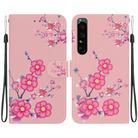 For Sony Xperia 1 IV Crystal Texture Colored Drawing Leather Phone Case(Cherry Blossoms) - 1