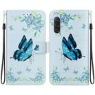 For Sony Xperia 10 V 2023 Crystal Texture Colored Drawing Leather Phone Case(Blue Pansies) - 1