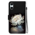 For Sony Xperia 10 VI Crystal Texture Colored Drawing Leather Phone Case(Crystal Peony) - 3