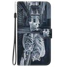 For Sony Xperia 10 VI Crystal Texture Colored Drawing Leather Phone Case(Cat Tiger Reflection) - 2