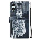 For Sony Xperia 10 VI Crystal Texture Colored Drawing Leather Phone Case(Cat Tiger Reflection) - 3