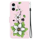 For Sony Xperia 10 VI Crystal Texture Colored Drawing Leather Phone Case(Lily) - 3