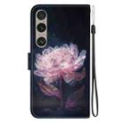For Sony Xperia 1 VI Crystal Texture Colored Drawing Leather Phone Case(Purple Peony) - 3