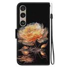 For Sony Xperia 1 VI Crystal Texture Colored Drawing Leather Phone Case(Gold Peony) - 3