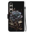 For Sony Xperia 1 VI Crystal Texture Colored Drawing Leather Phone Case(Black Rose) - 3