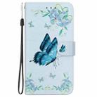 For Sony Xperia 1 VI Crystal Texture Colored Drawing Leather Phone Case(Blue Pansies) - 2