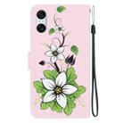 For Sony Xperia 5 VI Crystal Texture Colored Drawing Leather Phone Case(Lily) - 3