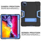 For iPad Pro 12.9 2021 / 2020 / 2019 Contrast Color Silicone + PC Protective Tablet Case with Holder(Black + Blue) - 4