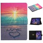 For Samsung Galaxy Tab A9 Colored Drawing Pattern Horizontal Flip PU Tablet Case with Sleep / Wake-up Function(Sunrise) - 1