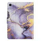 For Samsung Galaxy Tab A9 Marble Pattern Smart PU Tablet Case with Sleep / Wake-up Function(Purple) - 3