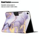 For Samsung Galaxy Tab A9 Marble Pattern Smart PU Tablet Case with Sleep / Wake-up Function(Purple) - 6