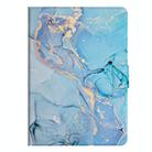For Samsung Galaxy Tab A9 Marble Pattern Smart PU Tablet Case with Sleep / Wake-up Function(Blue) - 2