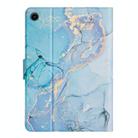 For Samsung Galaxy Tab A9 Marble Pattern Smart PU Tablet Case with Sleep / Wake-up Function(Blue) - 3
