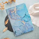For Samsung Galaxy Tab A9 Marble Pattern Smart PU Tablet Case with Sleep / Wake-up Function(Blue) - 7