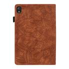 For Lenovo Tab K10C / E10 Calf Texture Embossed Leather Tablet Case(Brown) - 3