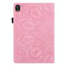 For Lenovo Tab K10C / E10 Calf Texture Embossed Leather Tablet Case(Pink) - 3