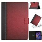 For Samsung Galaxy Tab A9 Stitching Solid Color Smart PU Tablet Case with Sleep / Wake-up Function(Red) - 1