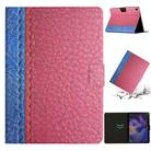 For Samsung Galaxy Tab A9 Stitching Solid Color Smart PU Tablet Case with Sleep / Wake-up Function(Rose Red) - 1