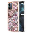 For Motorola Moto G14 Electroplating IMD TPU Phone Case(Pink Scales) - 1