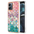 For Motorola Moto G14 Electroplating IMD TPU Phone Case(Colorful Scales) - 1