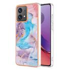 For Motorola Moto G84 Electroplating IMD TPU Phone Case(Blue Marble) - 1